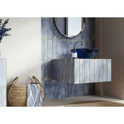 5903313360814 Płytki cegiełki sklep online CERRAD Palette Light Blue Płytka Ścienna Klinkierowa 7,4x30 niebieskie kafelki