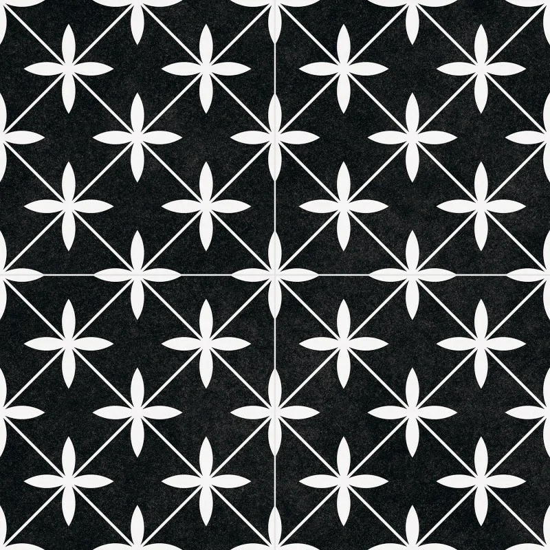 Płytka podłogowa hiszpańska Superceramica HIDRAULICOS POOLE black mat 45x45 PAV. POOLE BLACK 45X45 PATCHWORK czarny Płytka podłogowa hiszpańska Superceramica HIDRAULICOS POOLE black mat 45x45 PAV. POOLE BLACK 45X45 PATCHWORK czarny