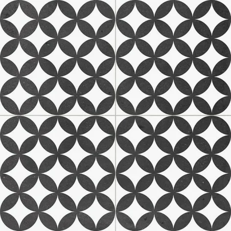 Sklep Płytki Czarny patchwork hiszpańskie SUPERCERAMICA Pav. Diamond Black Gres Mat. 45x45 PAV. DIAMOND BLACK 45X45