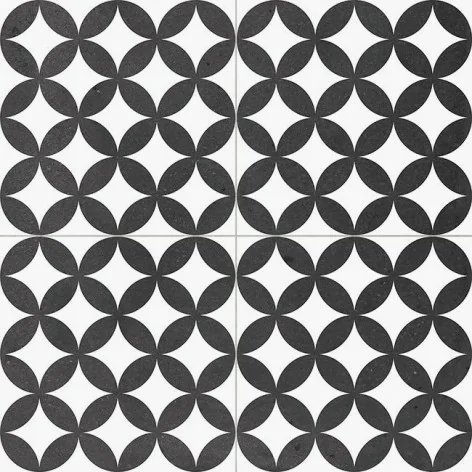 Sklep Płytki Czarny patchwork hiszpańskie SUPERCERAMICA Pav. Diamond Black Gres Mat. 45x45 PAV. DIAMOND BLACK 45X45