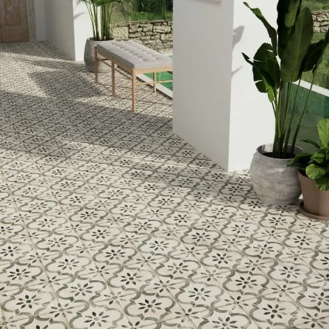 8435495819760 Gres szkliwiony hiszpański Prissmacer PRE LEEDS GREY mat 45x45 PRIS.PRE.LEEDS GREY 45X45 zielony gres patchwork