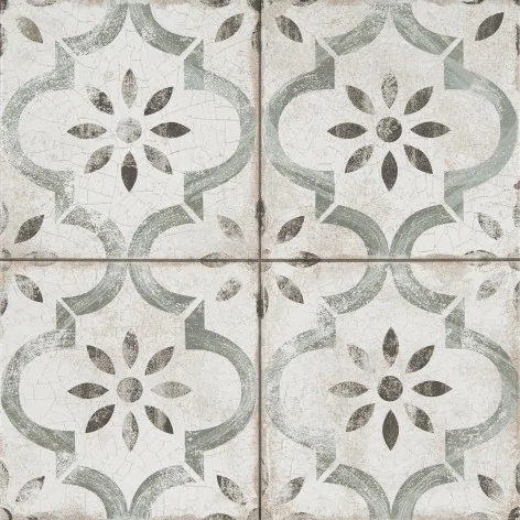 8429991192082 Hiszpańskie gres patchwork podłoga PRISSMACER Pris.Pre. Leeds Musgo Gres Mat. 45x45 szare patchworki