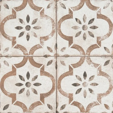 8429991206864 Gres szkliwiony hiszpański Prissmacer PRE LEEDS COTTO 45x45 kolorowe płytki patchwork brązowe brown