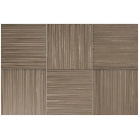 8435081440544 Brązowe kafelki hiszpańskie EQUIPE Hikari Brown Decor EQ 32698 Płytka Ścienna Strukturalna Mat. 10x10 G1