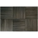 8435081440575 Grafitowa hiszpańska cegiełka EQUIPE Hikari Ebony Decor EQ 32701 Płytka Ścienna Strukturalna Mat. 10x10 antracyt