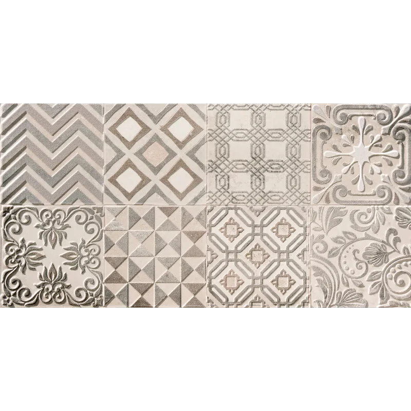 DECORTÉ セット DEKOR 20X60 CONCRETE STYLE MULTIKOLOR CERSANIT