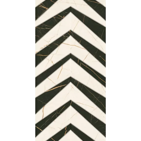 5902610520549 flizy płytki czarny marmur PARADYŻ Fancy White Ściana Struktura Połysk 30x60 SS--300X600-1-FANC.WH