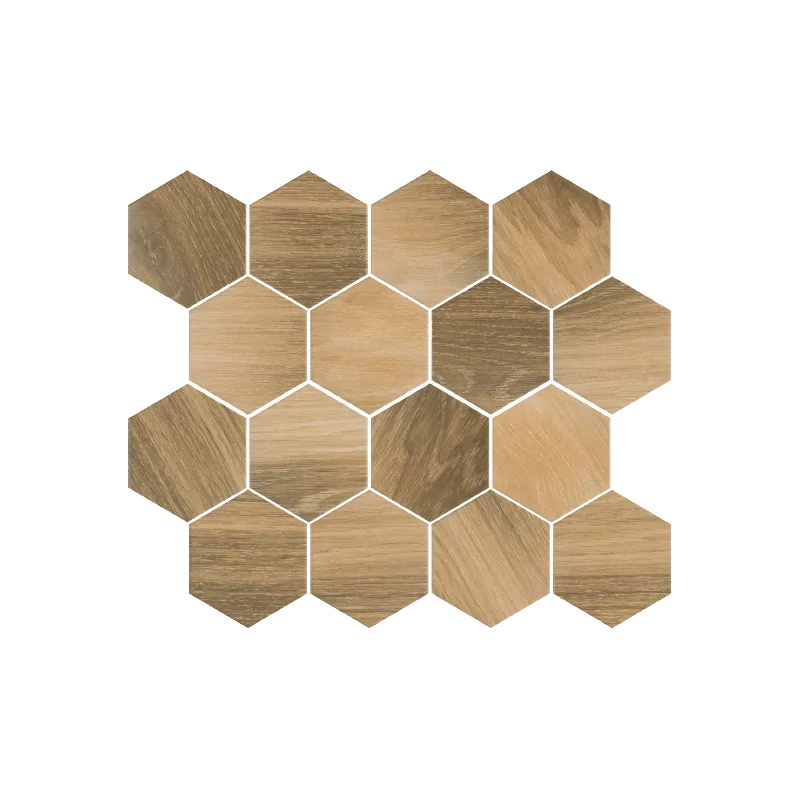 5902610552076 PARADYŻ Uniwersalna Mozaika Prasowana Wood Natural Mix Heksagon Mat 22x25,5 M-P-220X255-1-UNIW.WONAMX