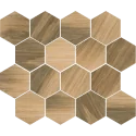 5902610552076 PARADYŻ Uniwersalna Mozaika Prasowana Wood Natural Mix Heksagon Mat 22x25,5 M-P-220X255-1-UNIW.WONAMX