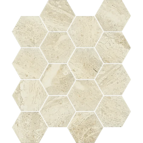 5900144097070 PARADYŻ Sunlight Stone Beige Mozaika Prasowana Hexagon 22x25,5 M-P-220X255-1-SUNL.BESTHE