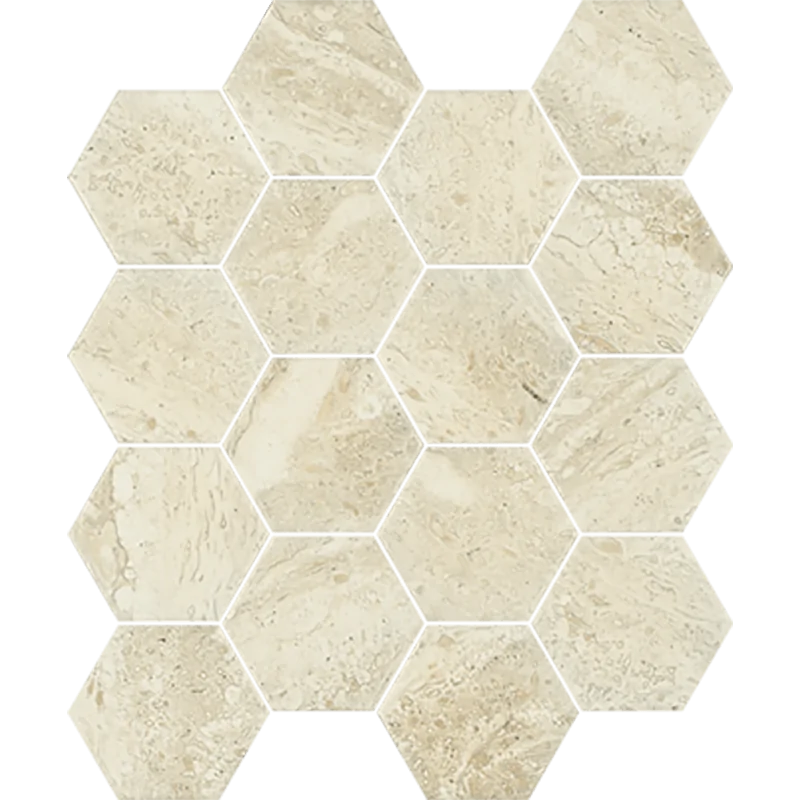 5900144097070 PARADYŻ Sunlight Stone Beige Mozaika Prasowana Hexagon 22x25,5 M-P-220X255-1-SUNL.BESTHE
