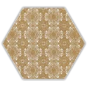 I---198X171-1-SHIN.GOE PARADYŻ (My Way) Shiny Lines Gold Ściana Heksagon Inserto E 19,8x17,1 5900144099388