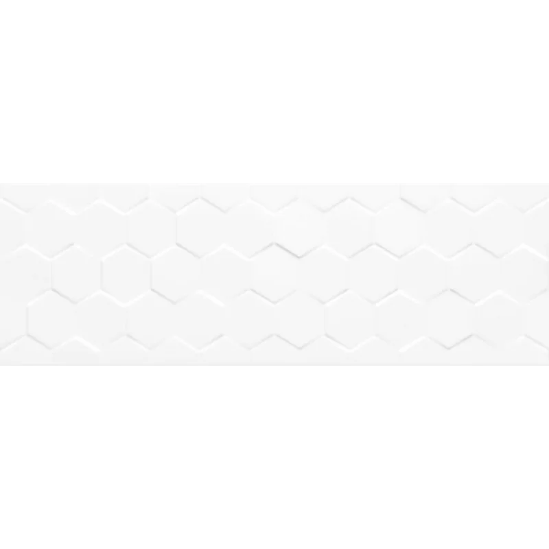 CERAMIKA COLOR Charisma Hexagon White Glossy Płytka Ścienna RETT. 25x75 G1