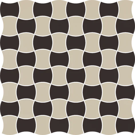M-P-309X309-1-MODM.NEMXC PARADYŻ Modernizm Nero Mozaika Prasowana Mix C Mat. K.3,6x4,4 30,86x30,86 30x30 5900144099913