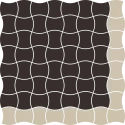 M-P-309X309-1-MODM.NEMXA PARADYŻ Modernizm Nero Mozaika Prasowana Mix A Mat. K.3,6x4,4 30,86x30,86 5900144099890