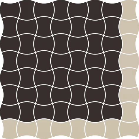 M-P-309X309-1-MODM.NEMXA PARADYŻ Modernizm Nero Mozaika Prasowana Mix A Mat. K.3,6x4,4 30,86x30,86 5900144099890