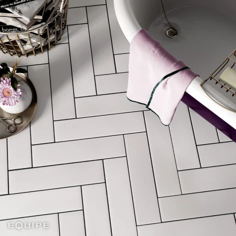 Sklep płytki flizy glazura EQUIPE Stromboli White Plume EQ 25889 Cegiełka Mat. 9,2x36,8 10x30 10x20