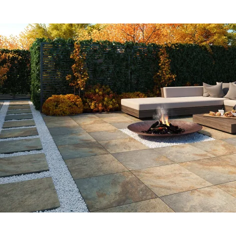 PARADYŻ Rustic Gold Gres Szkl. Rekt. Mat. 59,5x59,5 (20 mm) 60x60 R-R-595X595-1-RUST.GO20-2