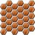 CERAMICA COLOR Copper Glass Hexagon Mosaic 25x25 G1