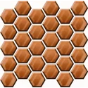 CERAMICA COLOR Copper Glass Hexagon Mosaic 25x25 5905669631082 sklep płytki flizy glazura