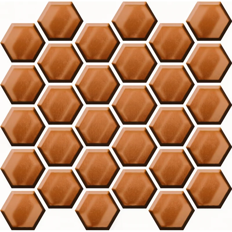 CERAMICA COLOR Copper Glass Hexagon Mosaic 25x25 G1