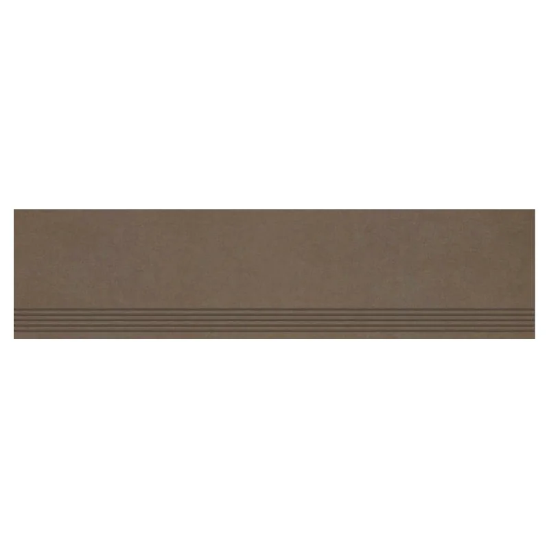 5900144071797 PARADYŻ Intero Brown Stopnica Prosta Nacinana Mat. 29,8x119,8 30x120 QN--0,3X1,2-1-INTE.BRSP-M