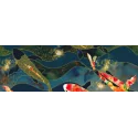 5902027040272 CERAMICA BIANCA Red Koi 2 Decor Płytka Ścienna 30x90 G1