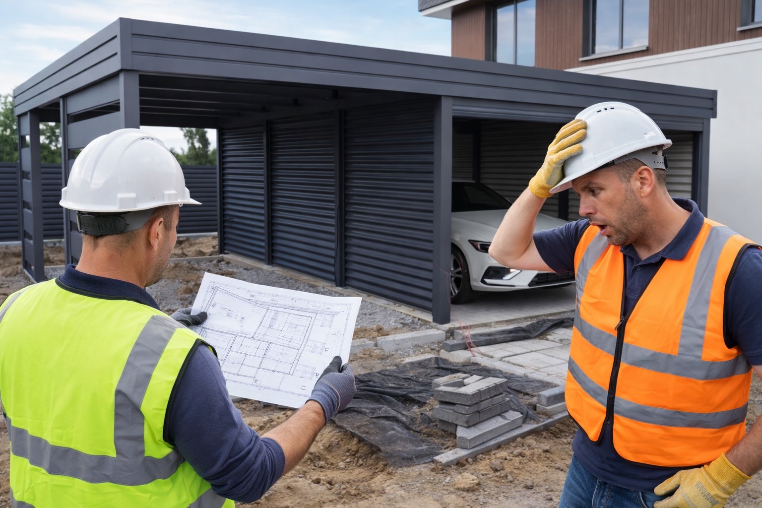 Garaż blaszany i Wiata garażowa - Pozwolenie, zgłoszenie i jak zrobić podłoże, które naprawdę ma sens? Prawo Budowlane