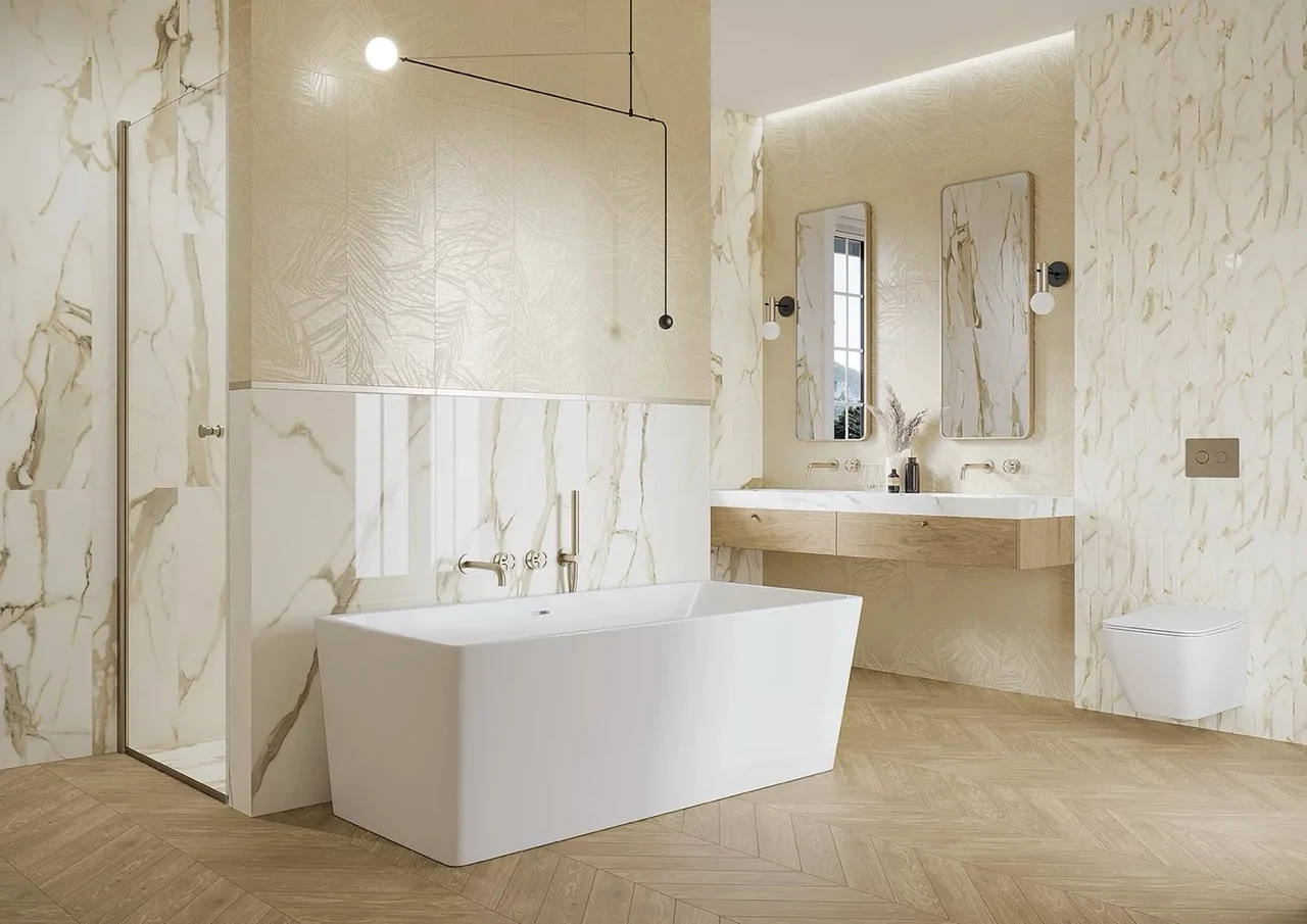 Biało-Złota Łazienka Inspiracje - kwintesencja elegancji i luksusu, eleganckie aranżacje