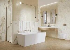 Biało-Złota Łazienka Inspiracje - kwintesencja elegancji i luksusu, eleganckie aranżacje