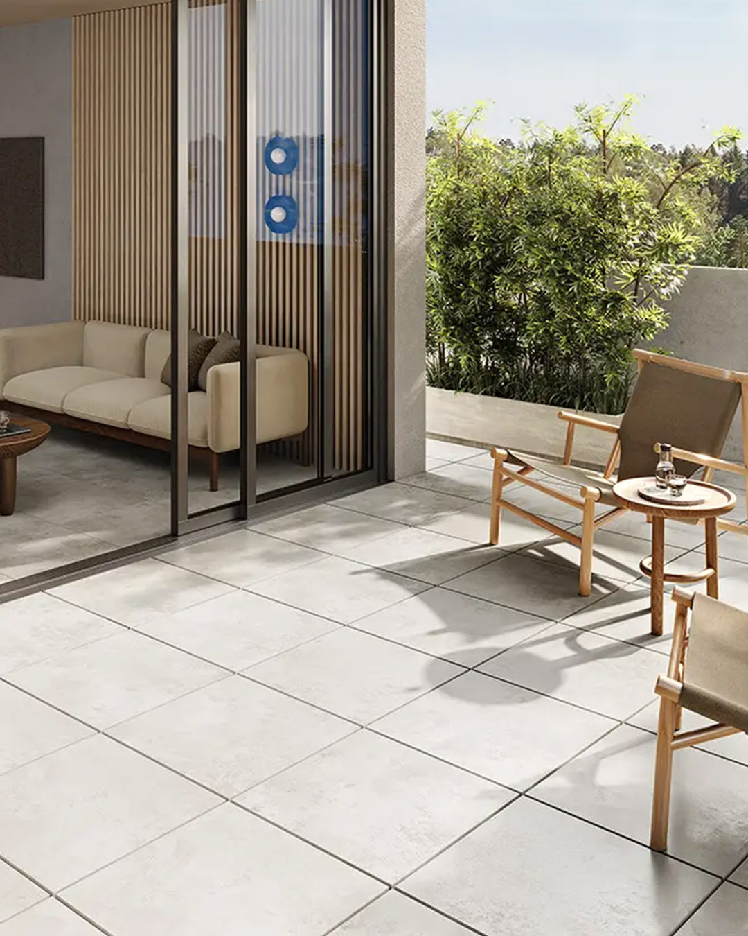 Jasna szara płyta tarasowa 2 cm 60x120 Torano White Tubądzin KoraTer