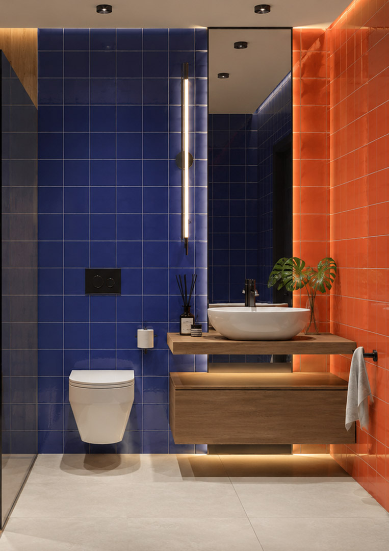 Kolorowe kafelki łazienkowe Pastele by Malwina Konopacka Ceramika Tubądzin w stylu Dopamine Decor